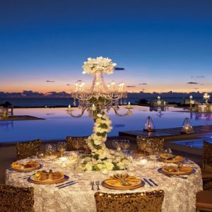 Luxury Mexico Holiday Packages Secrets Playa Mujeres Wedding Dinner Setup