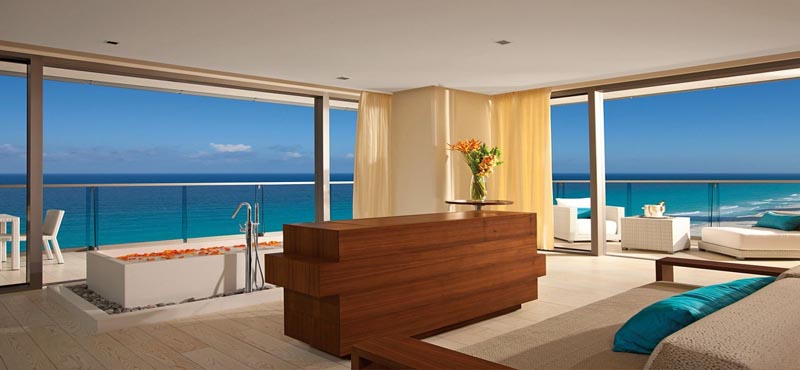 Luxury Mexico Holiday Packages Secrets The Vine Cancun Honeymoon Suite Ocean Front1