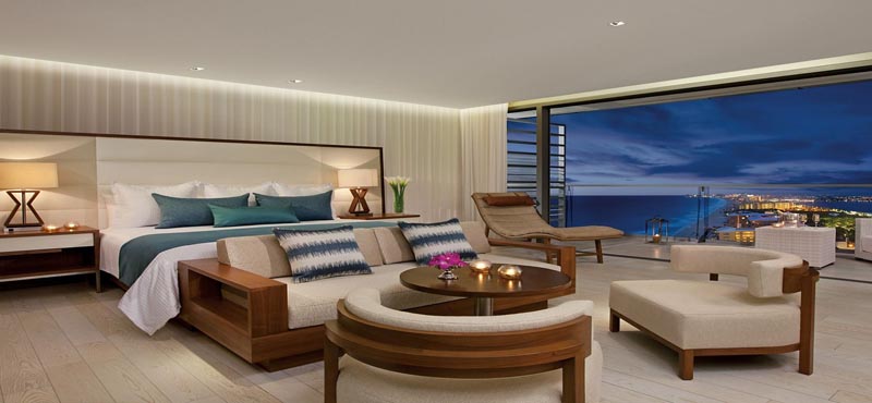 Luxury Mexico Holiday Packages Secrets The Vine Cancun Junior Suite Ocean View At Night