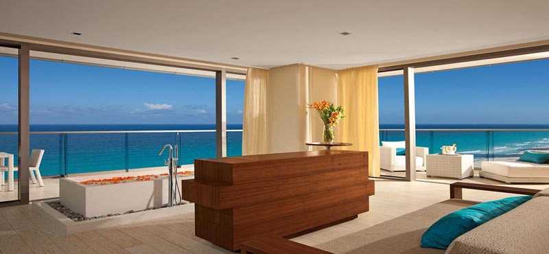 Luxury Mexico Holiday Packages Secrets The Vine Cancun Preferred Club Honeymoon Suite Ocean Front1