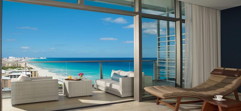 Luxury Mexico Holiday Packages Secrets The Vine Cancun Preferred Club Junior Suite Ocean View Terrace