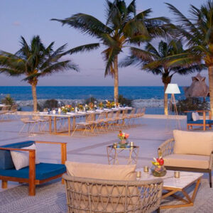 Luxury Mexico Holiday Packages Dreams Aventuras Riviera Maya Cocktail Setup On Rooftop Terrace