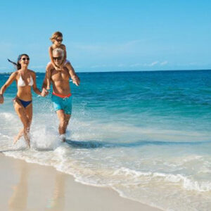 Luxury Mexico Holiday Packages Dreams Aventuras Riviera Maya Family On Beach