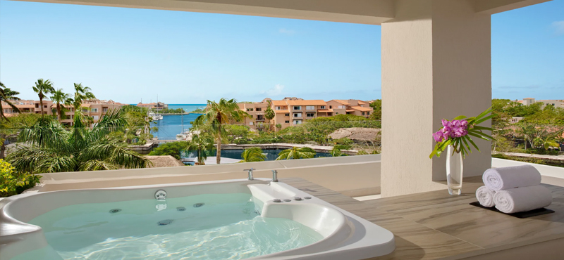 Luxury Mexico Holiday Packages Dreams Aventuras Riviera Maya Honeymoon Hot Tub Marina View1