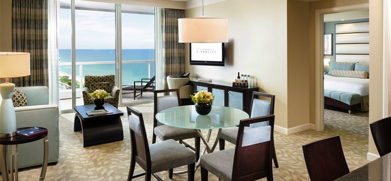 Luxury Miami Holiday Packages Fontainebleau Miami South Beach Sorrento Ocean View One Bedroom Suite