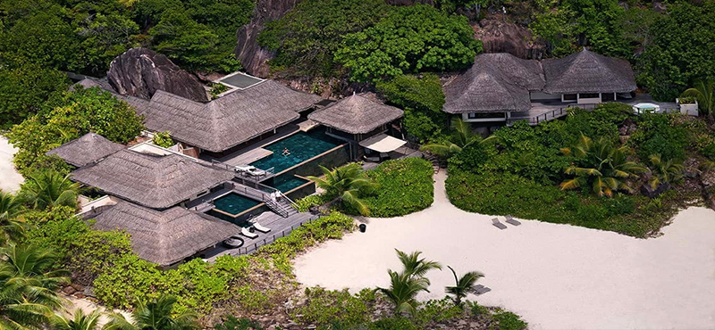 Luxury Seychelle Holiday Packages Constance Lemuria Presidential Villa Aerial View