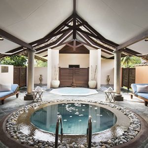 Luxury Seychelle Holiday Packages Constance Lemuria Spa Pool Area