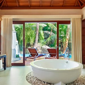 Luxury Seychelles Holiday Packages Hilton Seychelles Labriz Resort And Spa Deluxe Hillside Pool Villa Bathroom
