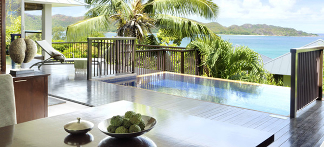 Luxury Seychelles Holiday Packages Raffles Seychelles One Bedroom Ocean View Villa Living Area