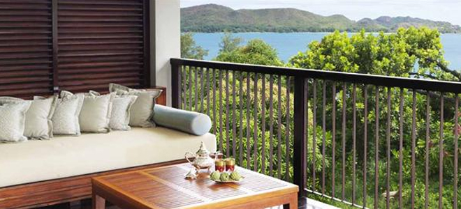 Luxury Seychelles Holiday Packages Raffles Seychelles One Bedroom Ocean View Villa Balcony