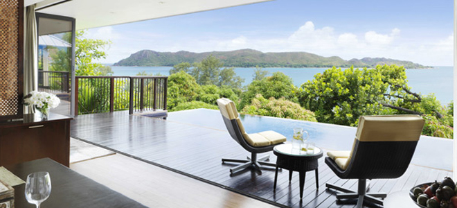 Luxury Seychelles Holiday Packages Raffles Seychelles Two Bedroom Ocean View Villa Balcony View