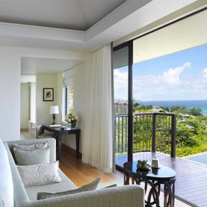 Luxury Seychelles Holidays Raffles Praslin Bedroom View 2