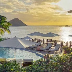 Luxury St Lucia Holiday Packages Cap Maison, St Lucia Infinity Pool View At Sunset