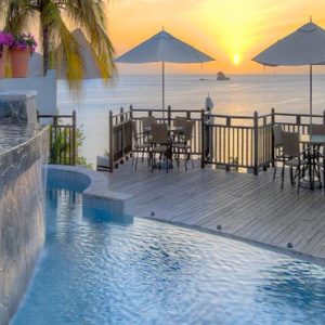 Luxury St Lucia Holiday Packages Cap Maison, St Lucia Pool At Sunset