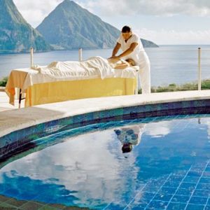 Luxury St Lucia Holiday Packages Jade Mountain In Room Spa Massage