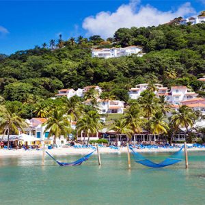 Luxury St Lucia Holiday Packages Windjammer Landing Villa Beach Resort Hammocks In Ocean
