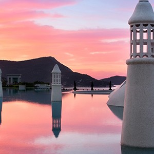 Luxury holidays turkey - kempinski hotel barbaros bay - pool dusk