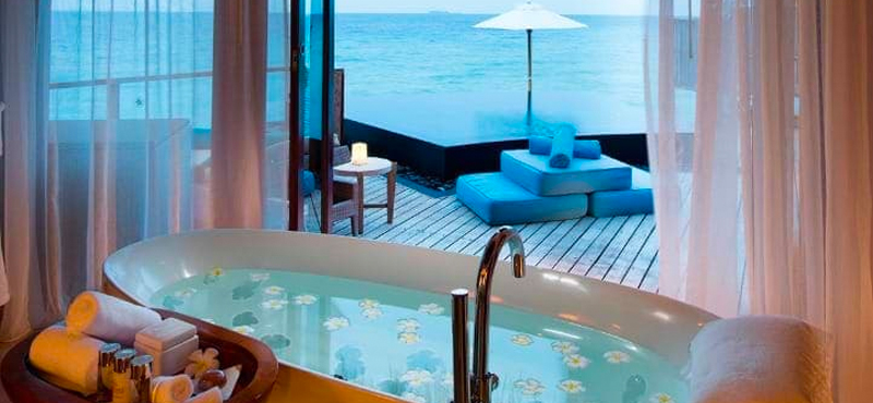 Maldives Holidays Constance Halaveli Resort Water Villa Bathroom