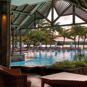 luxury Mauritius holiday Packages Shandrani Beachcomber Resort & Spa Restaurant Pool View