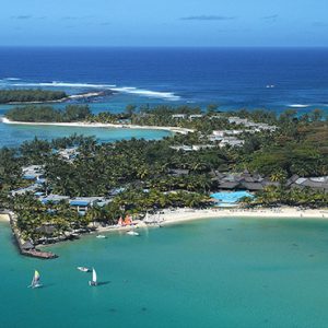luxury Mauritius holiday Packages Shandrani Beachcomber Resort & Spa Aerial View