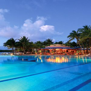 luxury Mauritius holiday Packages Shandrani Beachcomber Resort & Spa Pool At Night