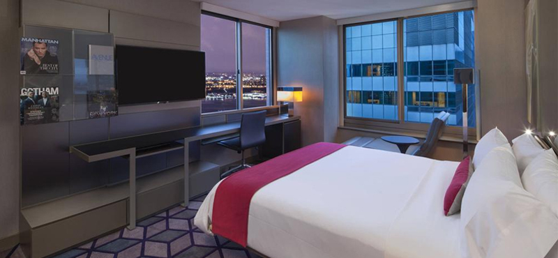 New York Honeymoon Packages W Times Square New York Cool Corner Room 1 King Hudson River View