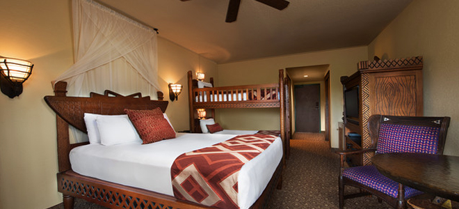 Pool View Bunk Bed 2- Disneys Animal Kingdom Lodge - Orlando Family Holidays