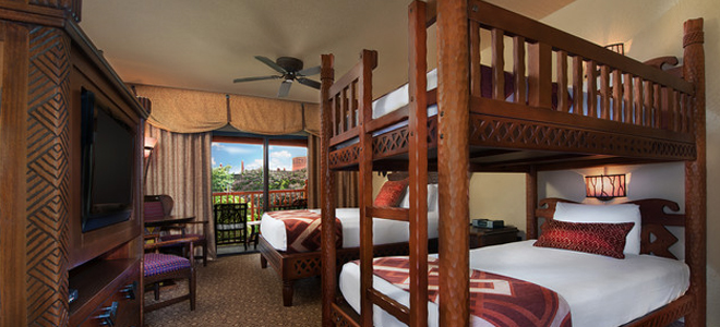 Pool View Bunk Bed- Disneys Animal Kingdom Lodge - Orlando Family Holidays