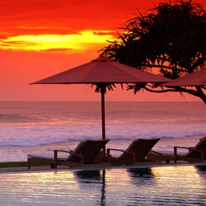 Pool And Beach At Sunset The Fortress Resort & Spa Sri Lanka Holidays