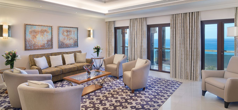 Presidential Sea View Suite 5 Al Bustan Palace, A Ritz Carlton Hotel Luxury Oman Holidays
