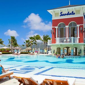 luxury St Lucia holiday Packages Sandals Grande St Lucian Resort Pool