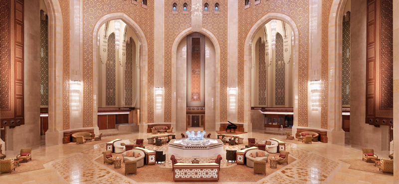 The Atrium Tea Lounge Al Bustan Palace, A Ritz Carlton Hotel Luxury Oman Holidays