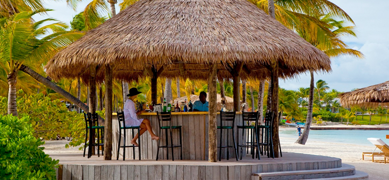 beach bar - jumby bay antigua - luxury antigua honeymoon packages