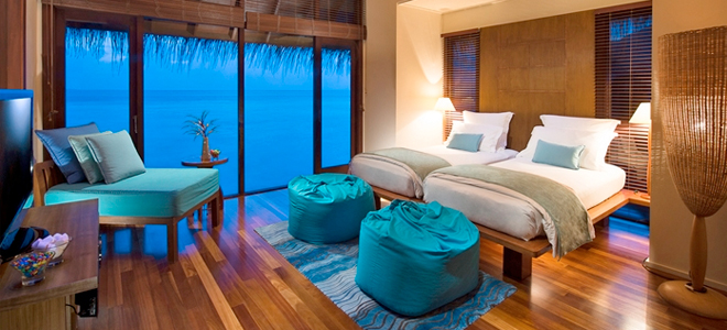 conrad maldives - family water villa twin room