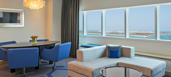 le royal meridien deluxe corner suite - Luxury Abu Dhabi Holidays