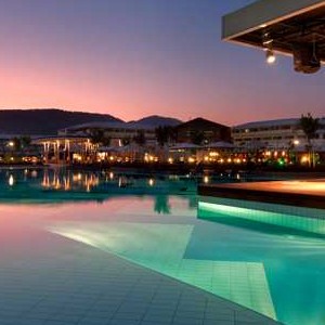 luxury holidays turkey - Hilton Dalaman Sarigerme - night pool