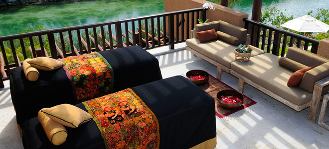 spa pool villa - banyan tree mayakoba - massage area