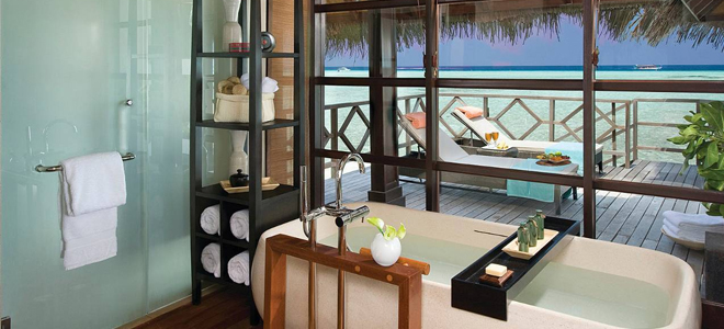 sunset Water Bungalow bathroom