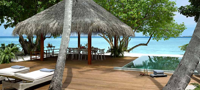 Dusit Thani Maldives - Two bedroom Family Beach Villa Outside