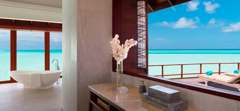 Maldives Holidays Anantara Dhigu Maldives Resort Sunrise Over Water Suite Bathroom