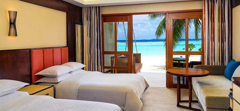 luxury Maldives holiday Packages Sheraton Full Moon Resort Beach Front Deluxe Twin