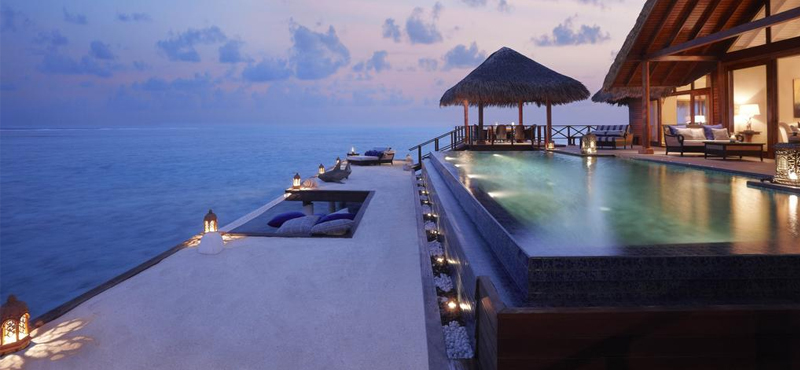 luxury Maldives holiday Packages Taj Exotica Maldives The Rehendi Presidential Overwater Suite With Pool