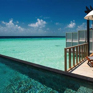 Ozen By Atmosphere At Maadhoo Island Luxury Maldives holiday Packages Wind Villa With Pool Bathroom