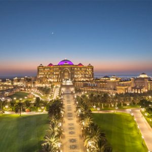 Hotel Exterior At Night Emirates Palace Abu Dhabi Abu Dhabi Holidays