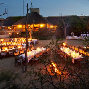 River Lodge Outdoor Dining At Night1 Kapama Private Game Reserve South Africa Holidays