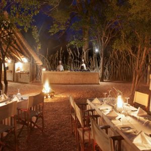 Southern Camp Outdoor Dining At Night Kapama Private Game Reserve South Africa Holidays