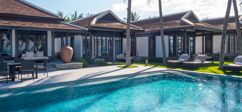 luxury Vietnam holiday Packages Four Seasons Resorts Nam Hai Five Bedroom Beachfront Pool Villa
