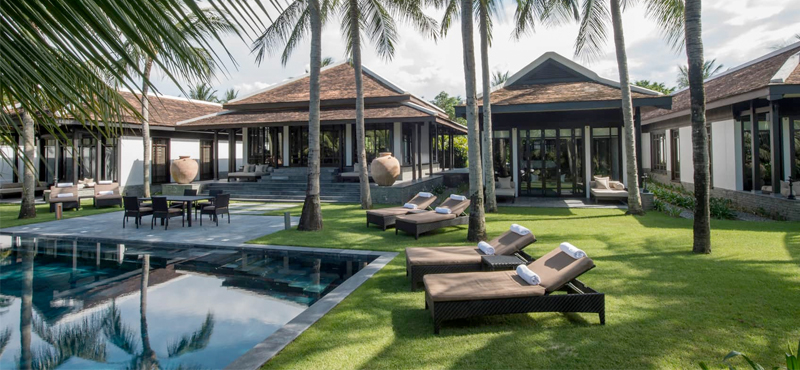 luxury Vietnam holiday Packages Four Seasons Resorts Nam Hai Three Bedroom Hilltop Pool Villa