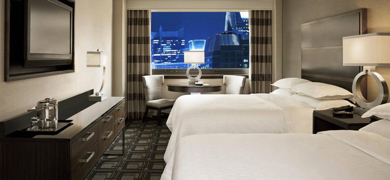 luxury New York holiday Packages Sheraton Times Square Club Level Guest Room 2 Double City View High Floor