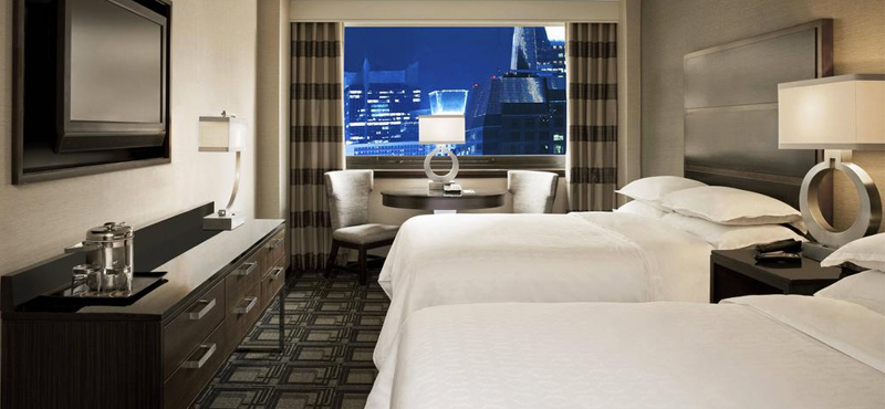luxury New York holiday Packages Sheraton Times Square Premier Guest Room 2 Double City View High Floor